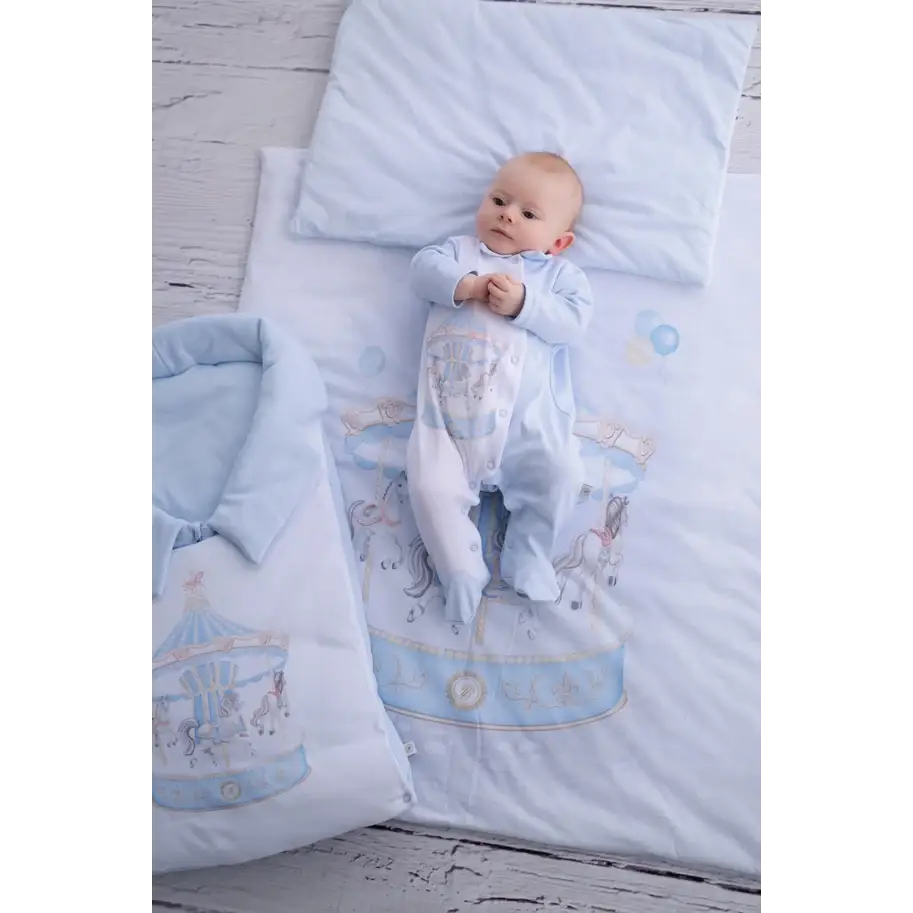 Baby First Baby Nest – Carousel Theme Blue