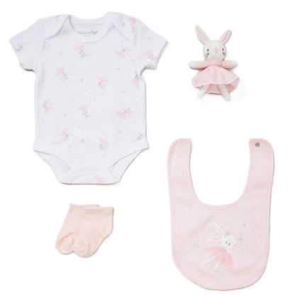 Baby Girls 4 piece Bunny Box Gift Set rock a bye baby