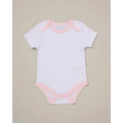 Baby Girls 5-Piece Bow Layette Set — White & Pink