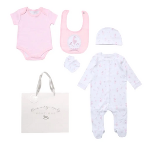 Baby Girls Goose 5 Piece Layette Set including Gift Bag rock a bye baby