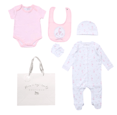Baby Girls Goose 5 Piece Layette Set including Gift Bag