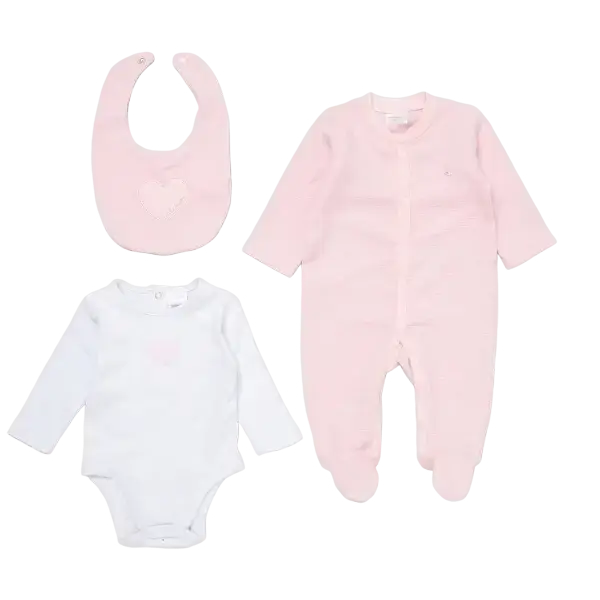 Baby Girls Heart Layette Set rock a bye baby