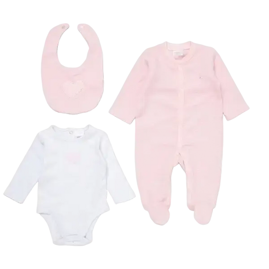 Baby Girls Heart Layette Set rock a bye baby