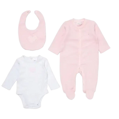 Baby Girls Heart Layette Set
