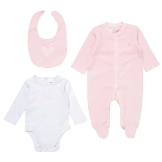 Baby Girls Heart Layette Set