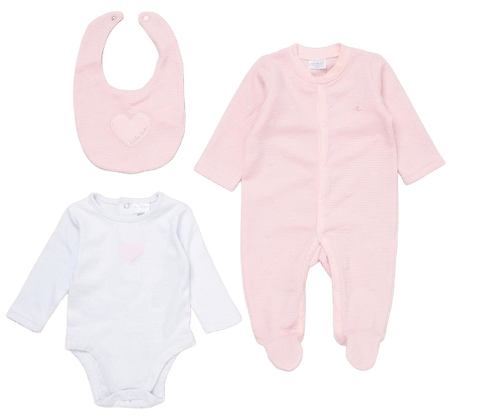 Baby Girls Heart Layette Set