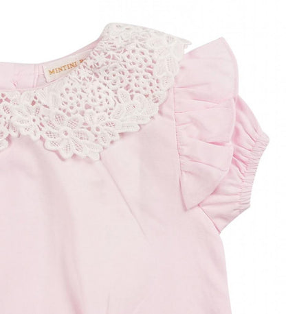 Baby Girls' Lace Frill Short Romper – Mintini General Not specified