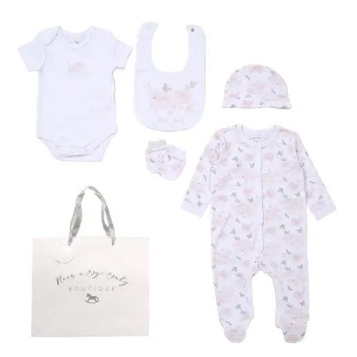 Baby Girls Little Butterfly 5 Piece Layette Set