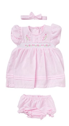 Baby Girls Pink Flower Dress General rock a bye baby