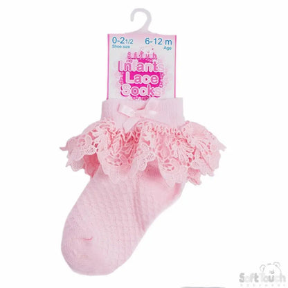 Baby Girls Pink Lace Ankle Socks General soft touch