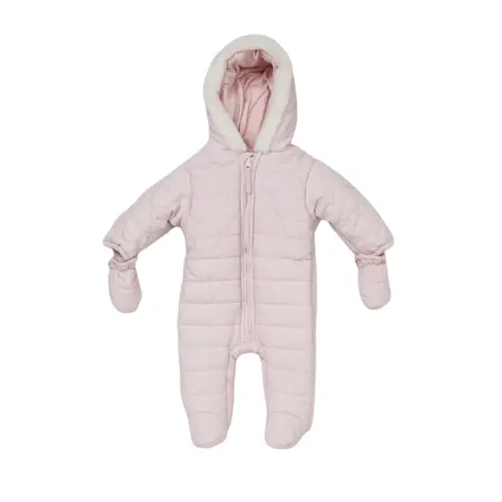 Baby Girl's Pink Padded Snowsuit - Baby Pink General rock a bye baby   