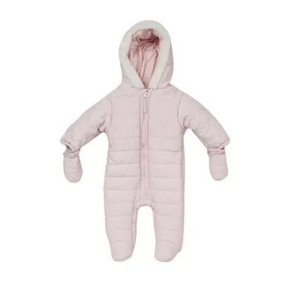 Baby Girl's Pink Padded Snowsuit - Baby Pink General rock a bye baby   