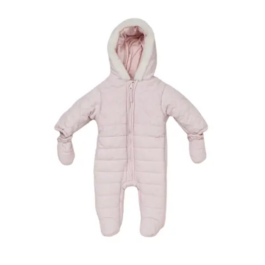 Baby Girl's Pink Padded Snowsuit - Baby Pink General rock a bye baby   