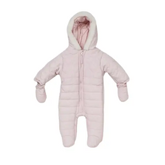 Baby Girl's Pink Padded Snowsuit - Baby Pink