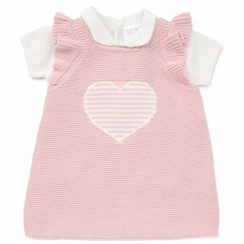 Baby Girls Pink Teddy Knit Dress Set General rock a bye baby   