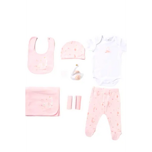 Baby Girls Swan 10 Piece Gift Set