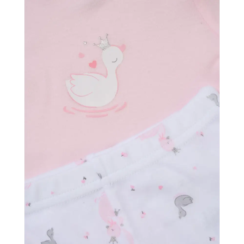 Baby Girls Swan Memory Book 6 Gift Set