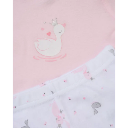 Baby Girls Swan Memory Book 6 Gift Set