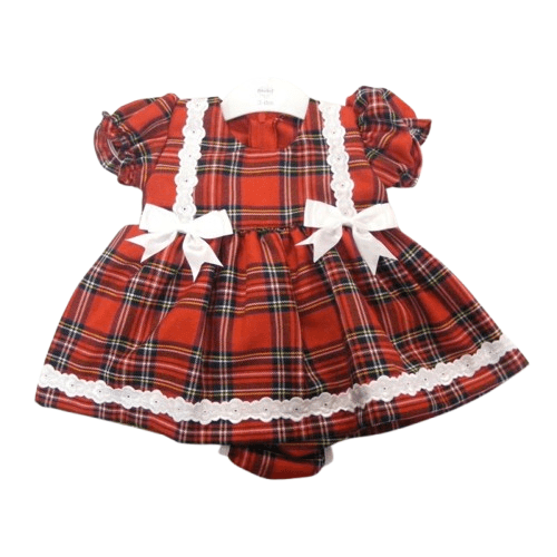 Baby Girls Tartan Red Dress Set General kinder baby   