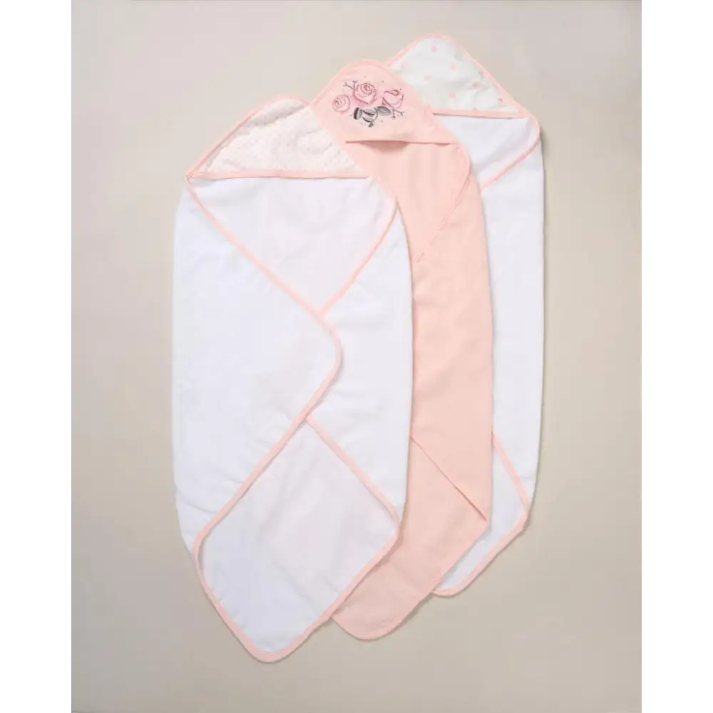 Baby Girls Wash Cloth and Hooded Towel Set
