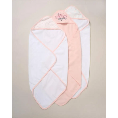 Baby Girls Wash Cloth and Hooded Towel Set