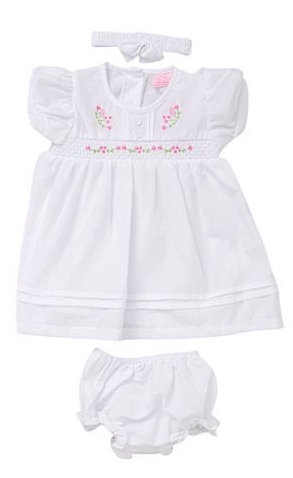 Baby Girls White Flower Dress