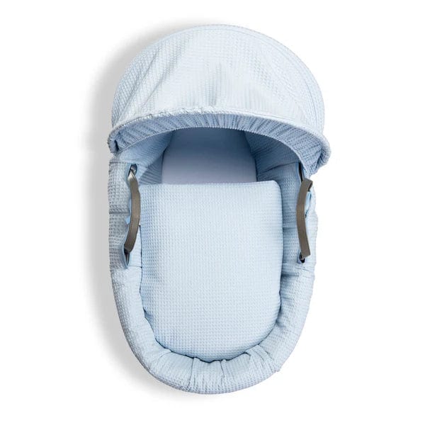 Blue wicker moses basket online