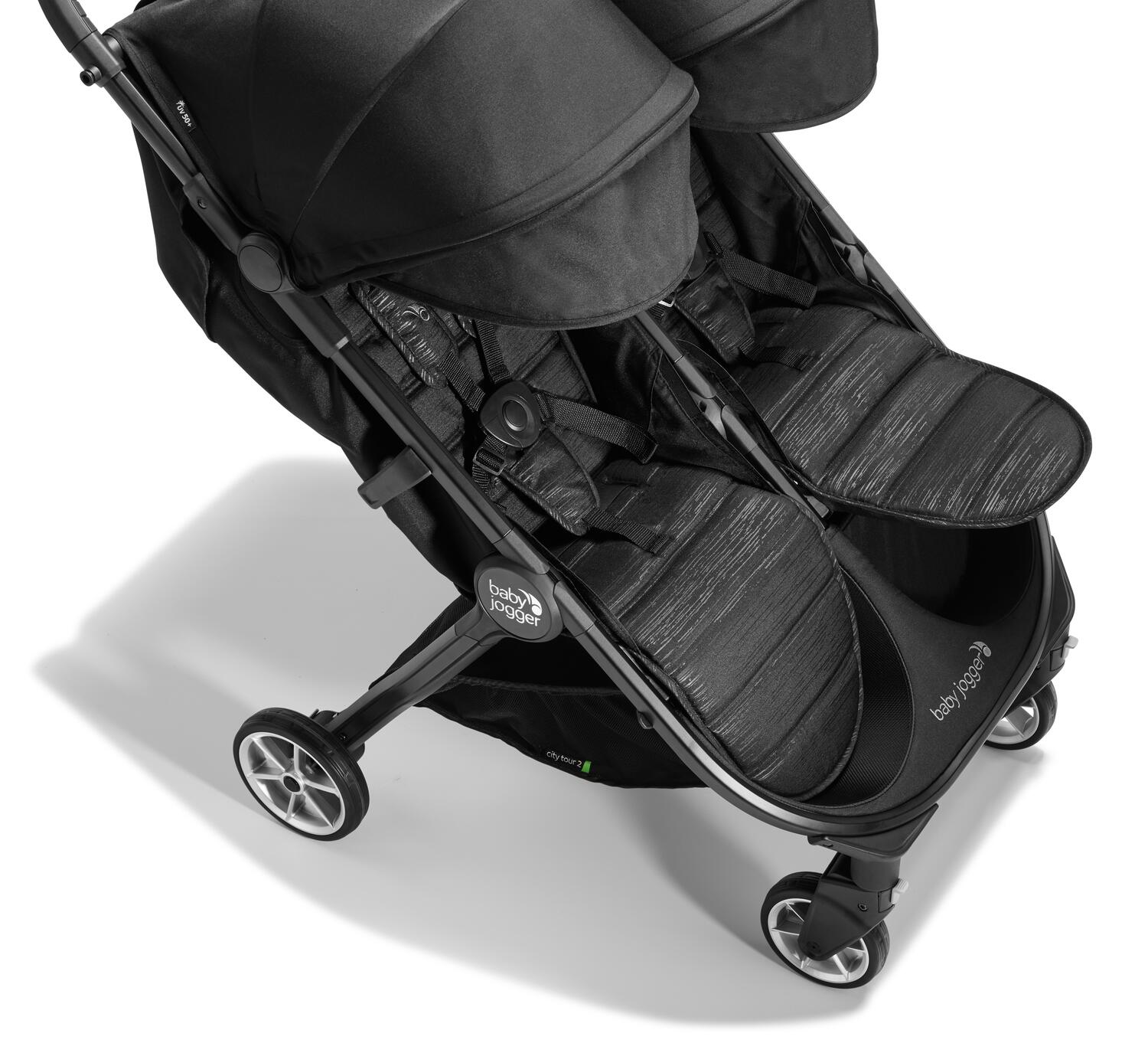 Baby Jogger City Tour 2 Double Stroller Pitch Black Effortless Urban Style for Two Baby Boutique UK