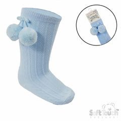 Baby Knee High Pom Pom Socks