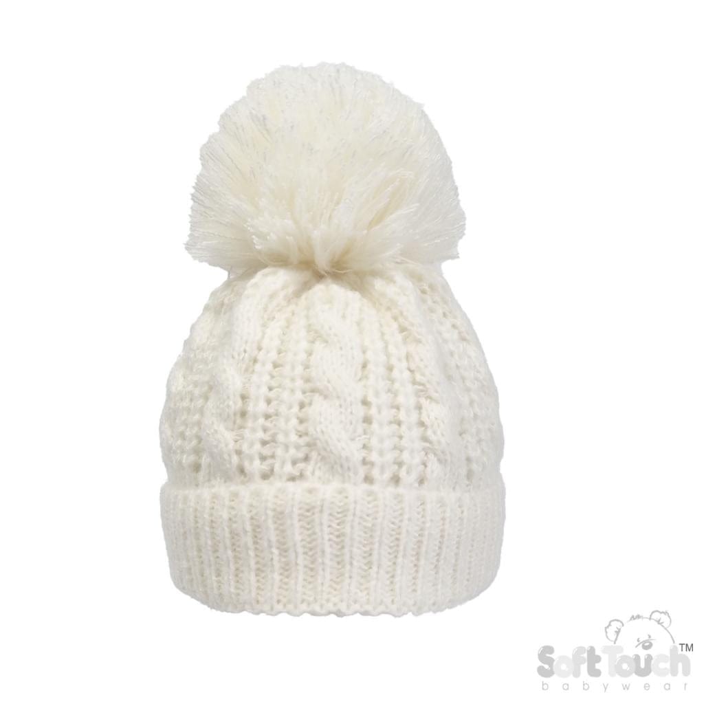 Baby Knitted Cream Cable Knit Hat General soft touch   