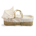 Baby Moses Basket in Cream Waffle By Claire De Lune Clair De Lune