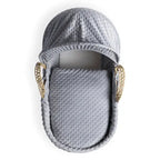 Baby Moses Basket in Grey Dimple By Clair De Lune  Clair De Lune   
