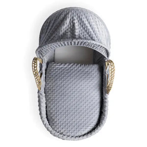 Baby Moses Basket in Grey Dimple By Clair De Lune  Clair De Lune   