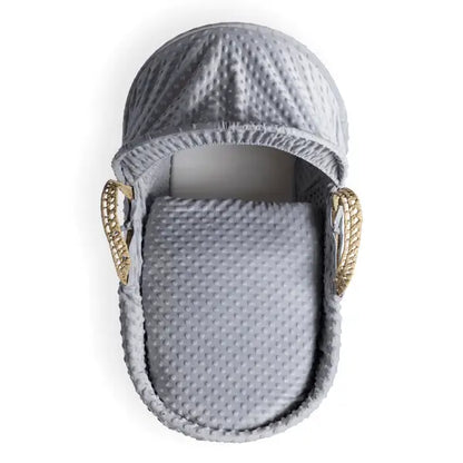 Baby Moses Basket in Grey Dimple By Clair De Lune  Clair De Lune   