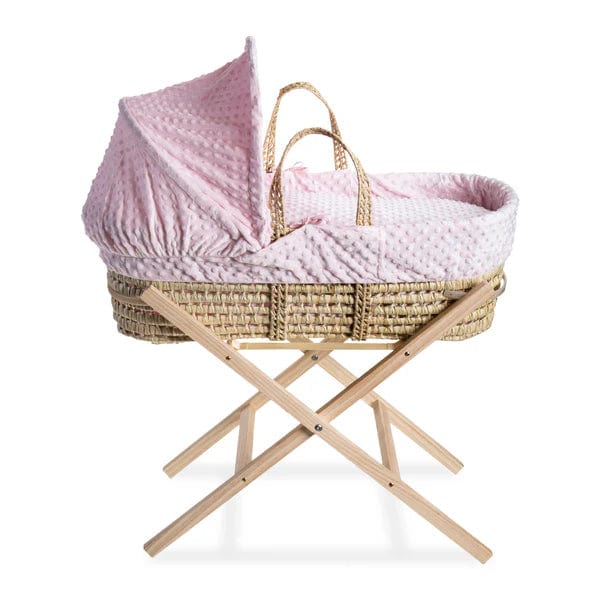 Baby Moses Basket in Pink Dimple By Clair De Lune  Clair De Lune   