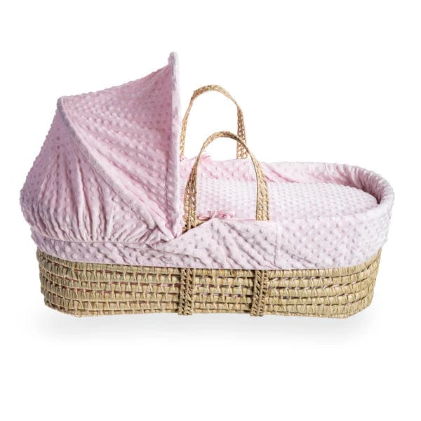 Baby Moses Basket in Pink Dimple By Clair De Lune  Clair De Lune   