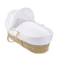 Baby Moses Basket in White Dimple By Clair De Lune  Clair De Lune   