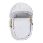 Baby Moses Basket in White Waffle By Claire De Lune Clair De Lune