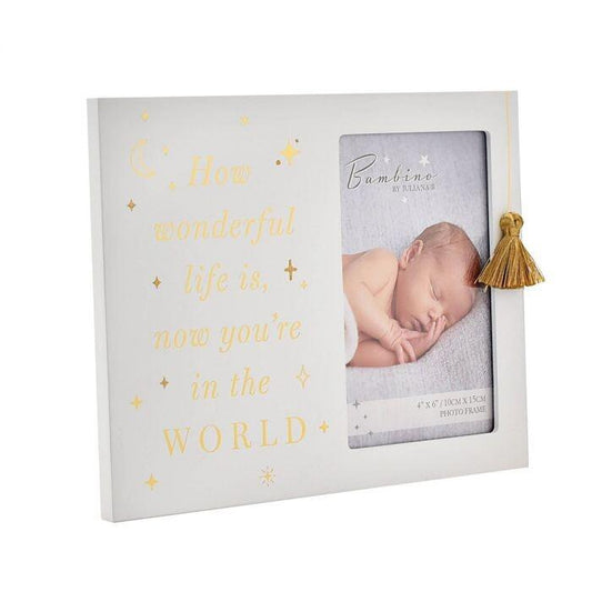 Baby Photo Frame `How Wonderful Life Is`  Bambino's   