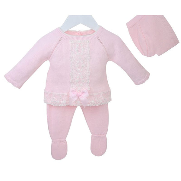 Baby Pink Florence Knitted 2 Piece Outfit Pex