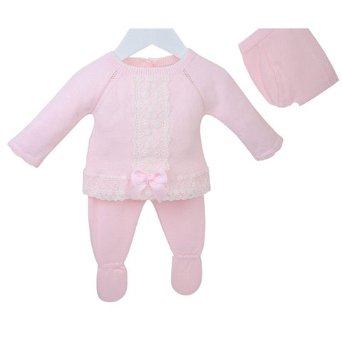 Baby Pink Florence Knitted 2 Piece Outfit