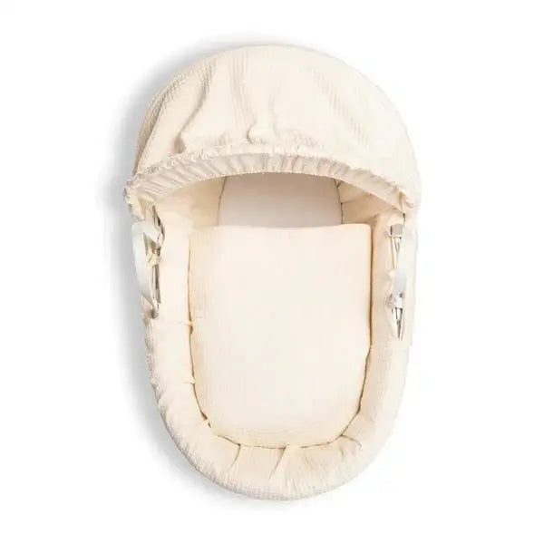 Baby Wicker Moses Basket in Cream Waffle By Clair De Lune  Clair De Lune   