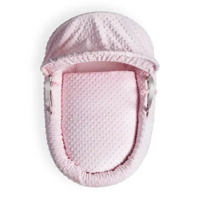 Baby Wicker Moses Basket in Pink Dimple By Clair De Lune Clair De Lune