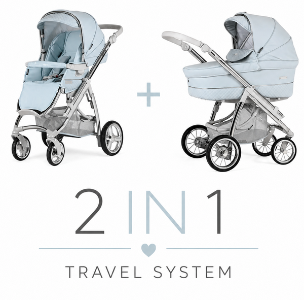 Bebecar Ip-Op Baby Blue 2 in 1 Travel System