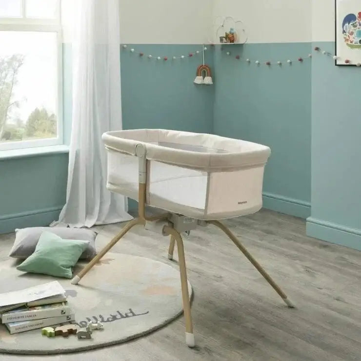 BabyMore Air Motion Gliding Crib - Cream Babymore