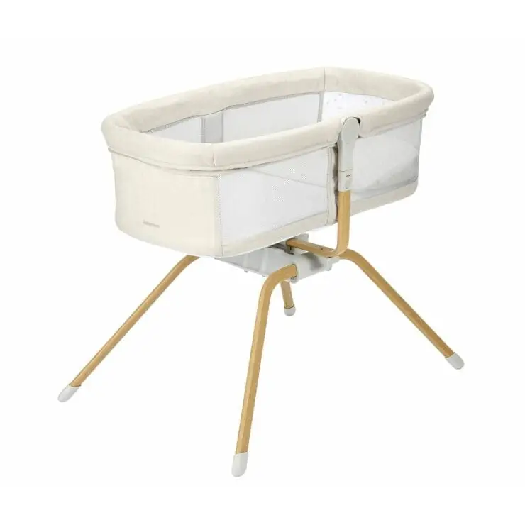 BabyMore Air Motion Gliding Crib - Cream Babymore