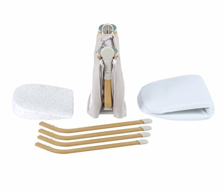 BabyMore Air Motion Gliding Crib - Light Grey Babymore