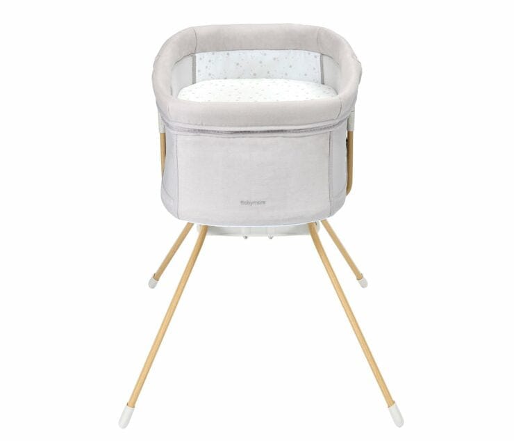 BabyMore Air Motion Gliding Crib - Light Grey Babymore
