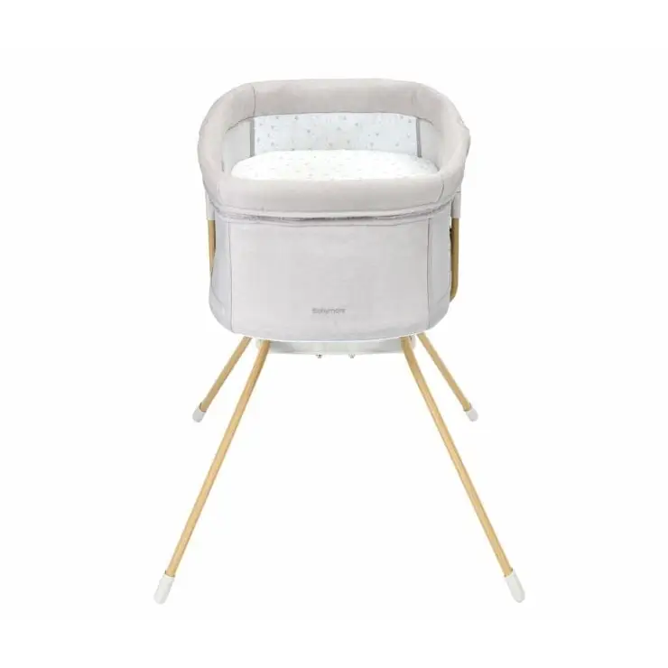BabyMore Air Motion Gliding Crib - Light Grey Babymore