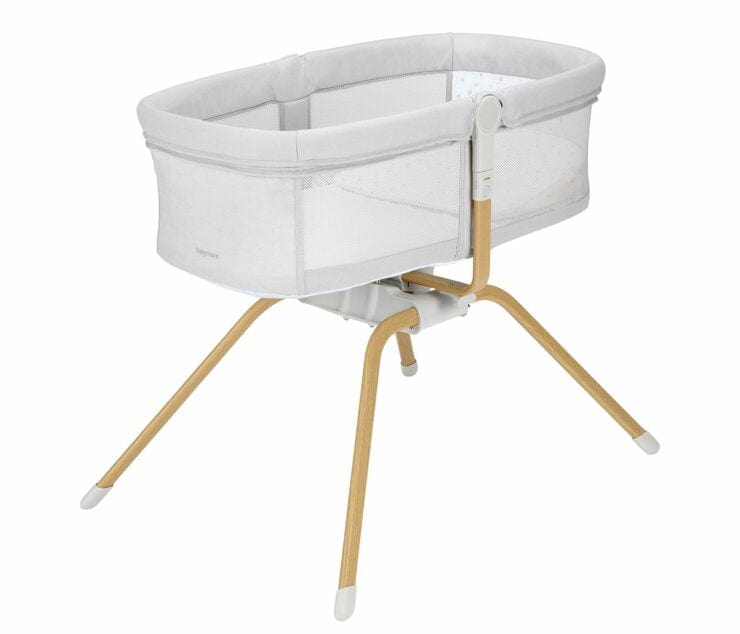BabyMore Air Motion Gliding Crib - Light Grey Babymore